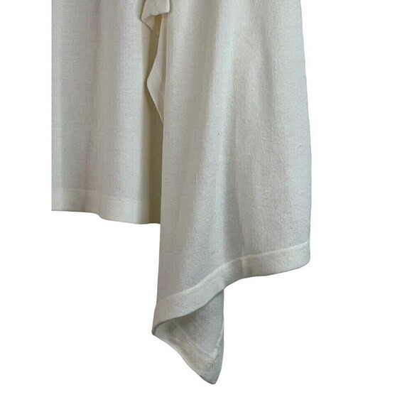 Designers Originals Soft White Waterfall Cardigan Lapel Flowers New with Tags 1X - Picture 4 of 7